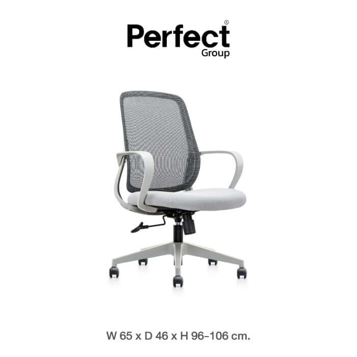 เก้าอี้ทำงานเพื่อสุขภาพ Perfect รุ่น CIRCLE สีเทา ตัวกลาง